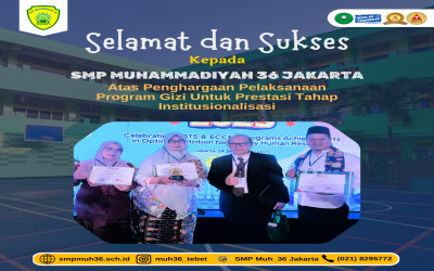 Sekolah SMP Muhammadiyah 36 Jakarta menerima award Outstanding Schools and Partners Appreciation 2025