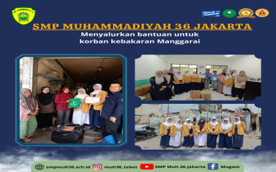 Pelajar Muhammadiyah 36 Peduli Korban Kebakaran Manggarai